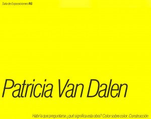 Patricia Van Dalen - Catálogo Exposición Sala RG